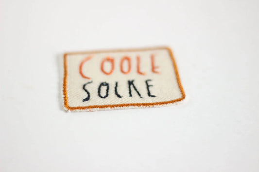 Aufnäher "coole Socke" | Nachhaltiger Bio-Bügelflicken vegan
