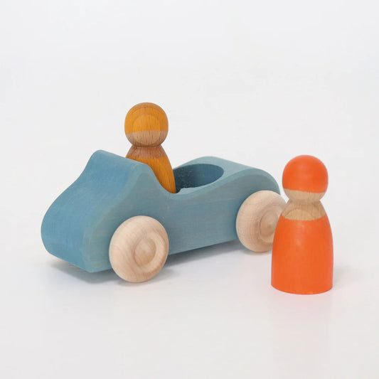 Großes Cabrio mit zwei Puppen. Blau | Grimms
