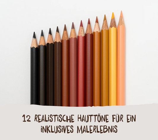Butstifte für Alle. Realistische Hauttöne. Set 12 Stifte | hautfarben
