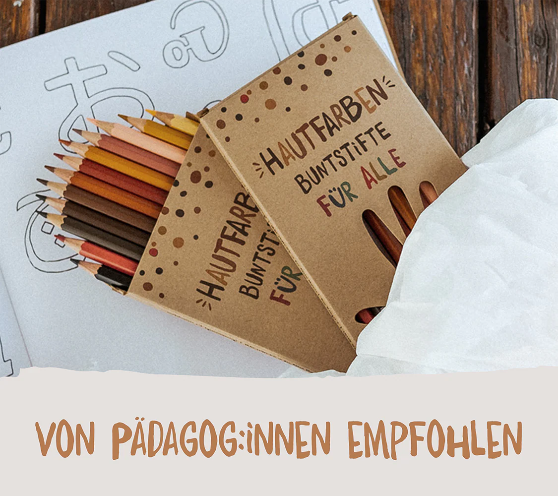 Butstifte für Alle. Realistische Hauttöne. Set 12 Stifte | hautfarben