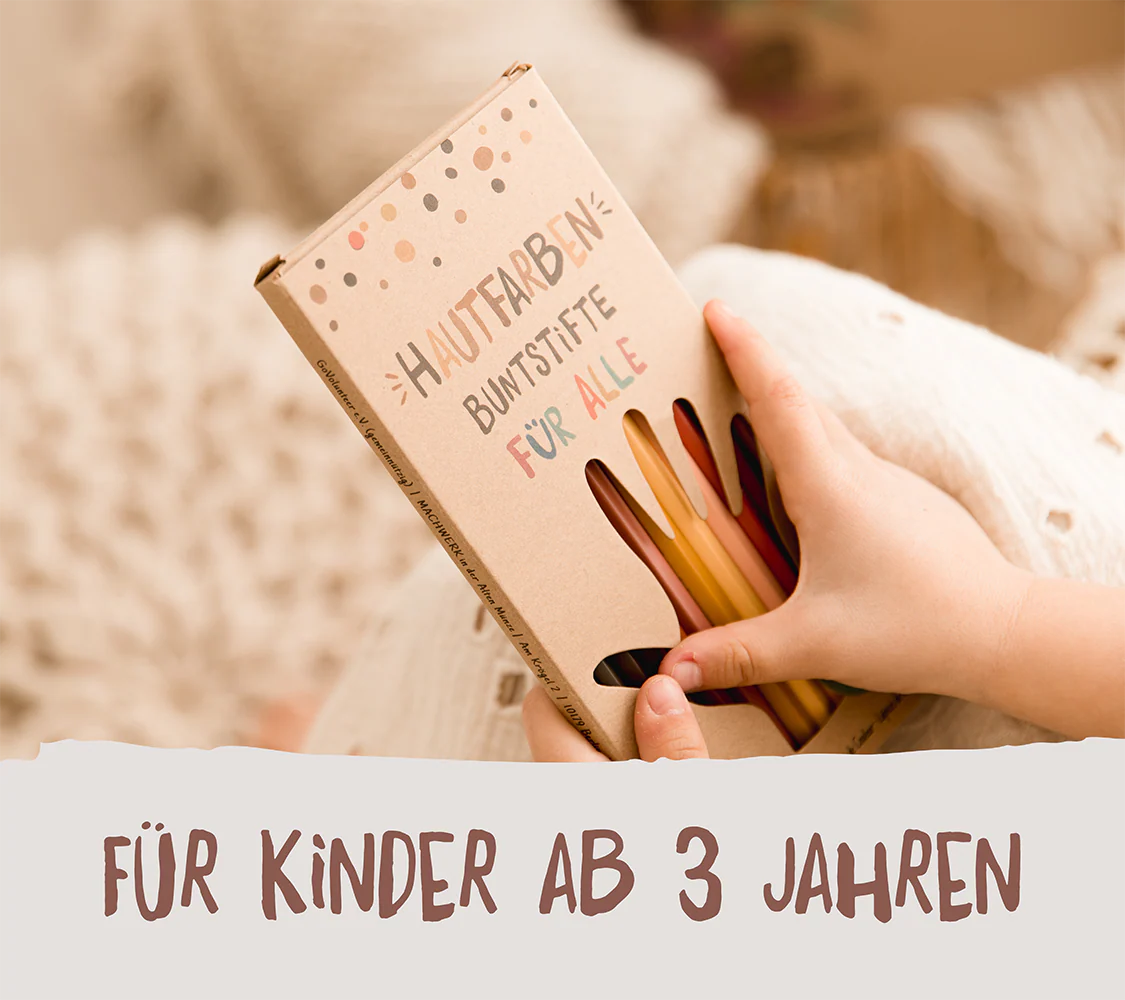 Butstifte für Alle. Realistische Hauttöne. Set 12 Stifte | hautfarben