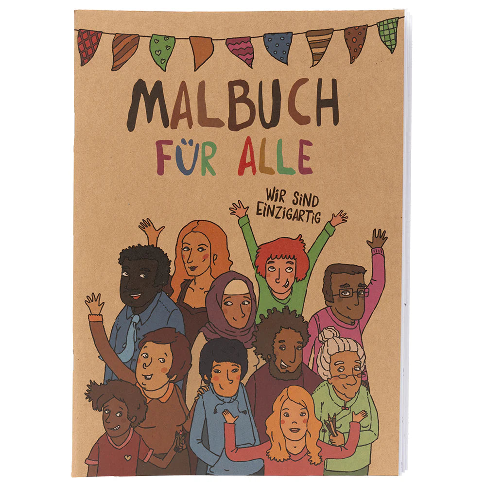 Ausmalbuch. "Malbuch für alle" | hautfarben