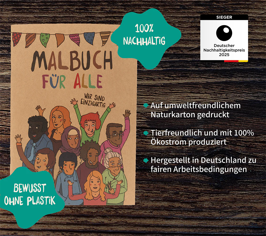Ausmalbuch. "Malbuch für alle" | hautfarben