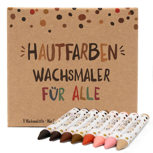 Wachmalstifte für alle. Set 8 Stiften | hautfarben