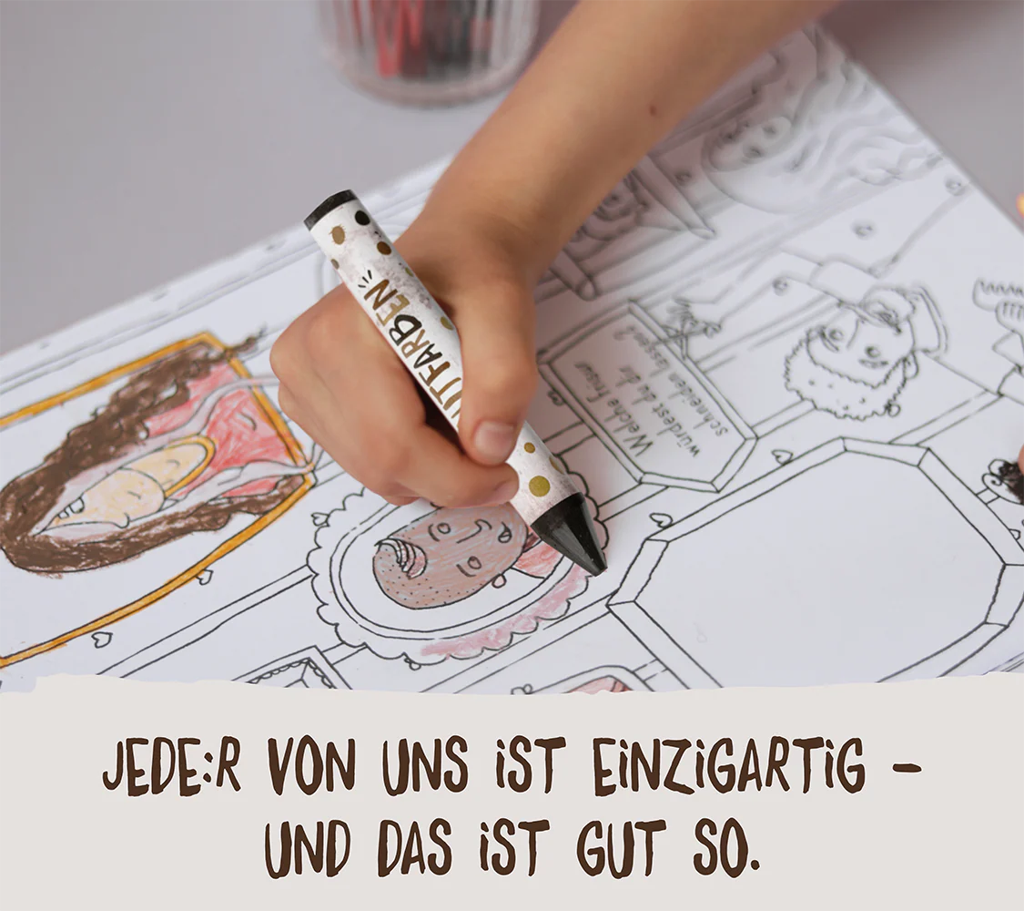 Wachmalstifte für alle. Set 8 Stiften | hautfarben