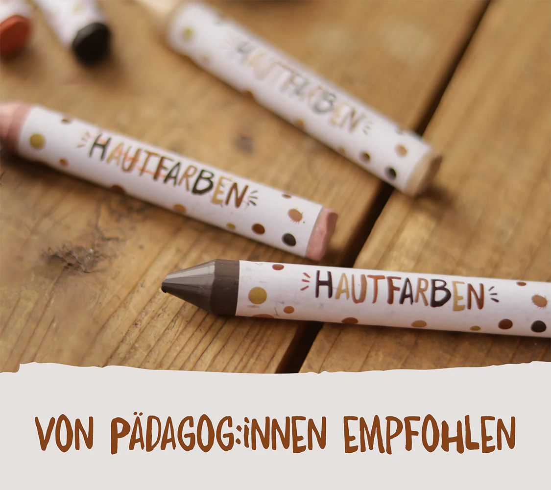 Wachmalstifte für alle. Set 8 Stiften | hautfarben