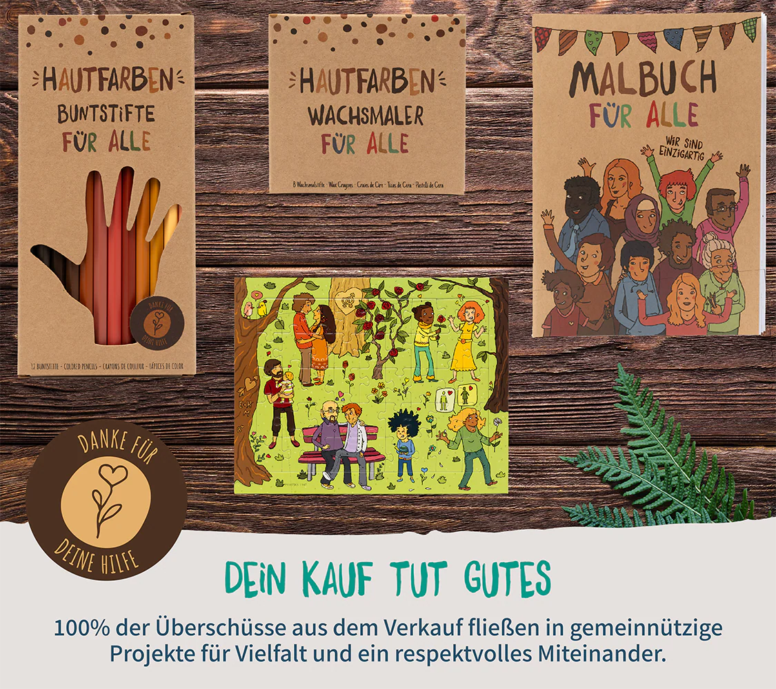 Wachmalstifte für alle. Set 8 Stiften | hautfarben