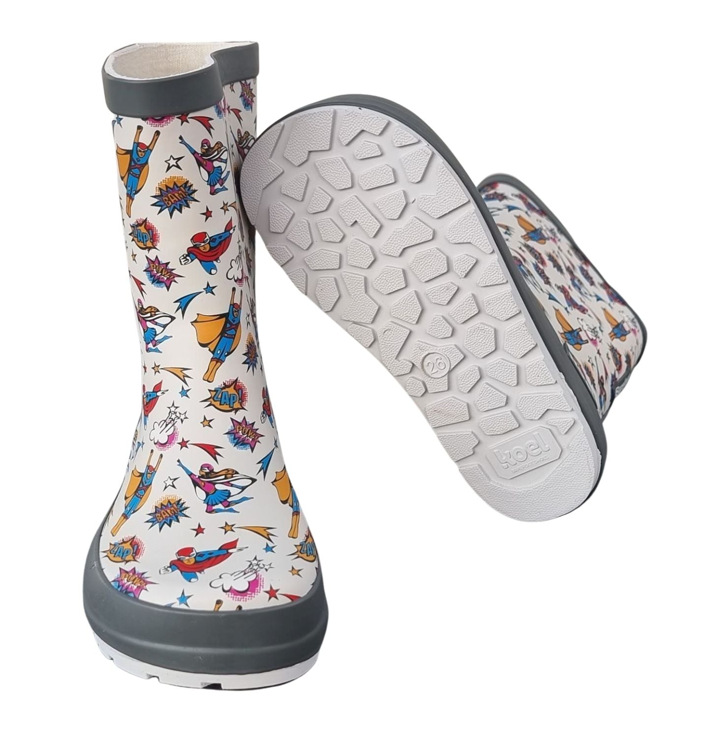 Gummistiefel. Superhelden. Weit | Koel4Kids
