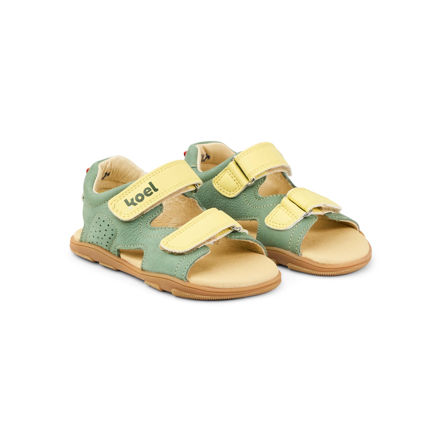 Koel Ova leather. Sandalen olive