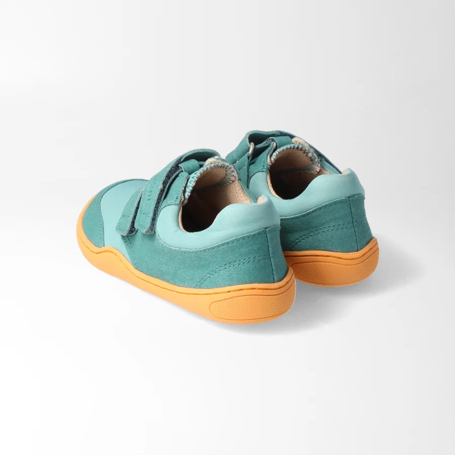 bLIFESTYLE krokodilSTYLE Breit | Petrol | Veganer Barfußschuh, Hinten