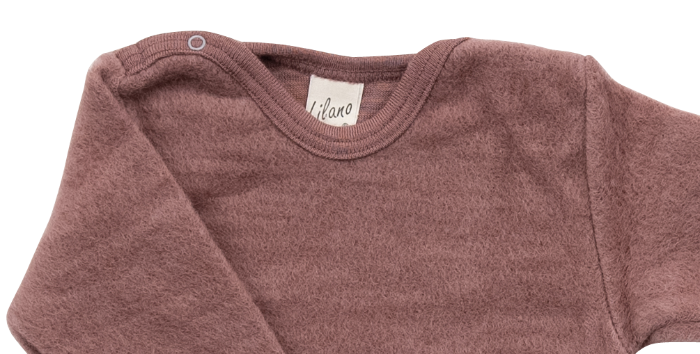 Pullover aus Wolle mit Druckknöpfen. mauve | Lilano