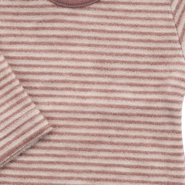 Baby-Shirt Ringel aus Wollfrottee-Plüsch, grau/natur | Lilano