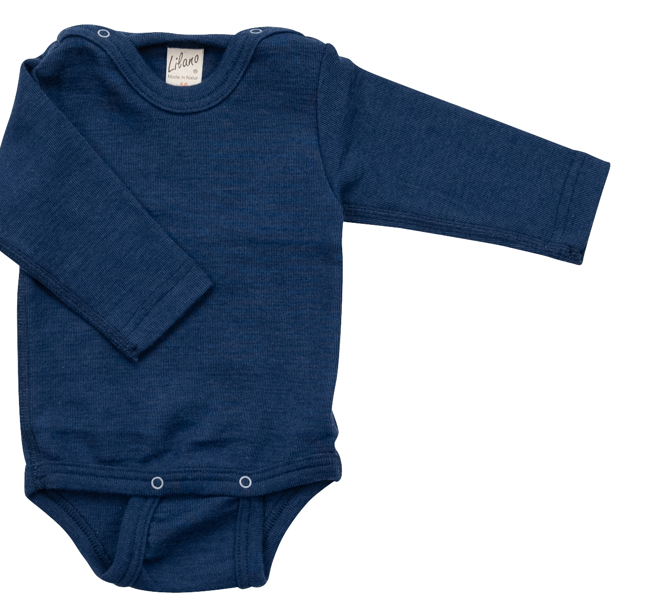Body, Wolle/Seide, langarm, marine | Lilano