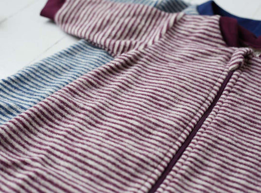 Schurwolle Schlafsack mit Füßen. marine | Lilano