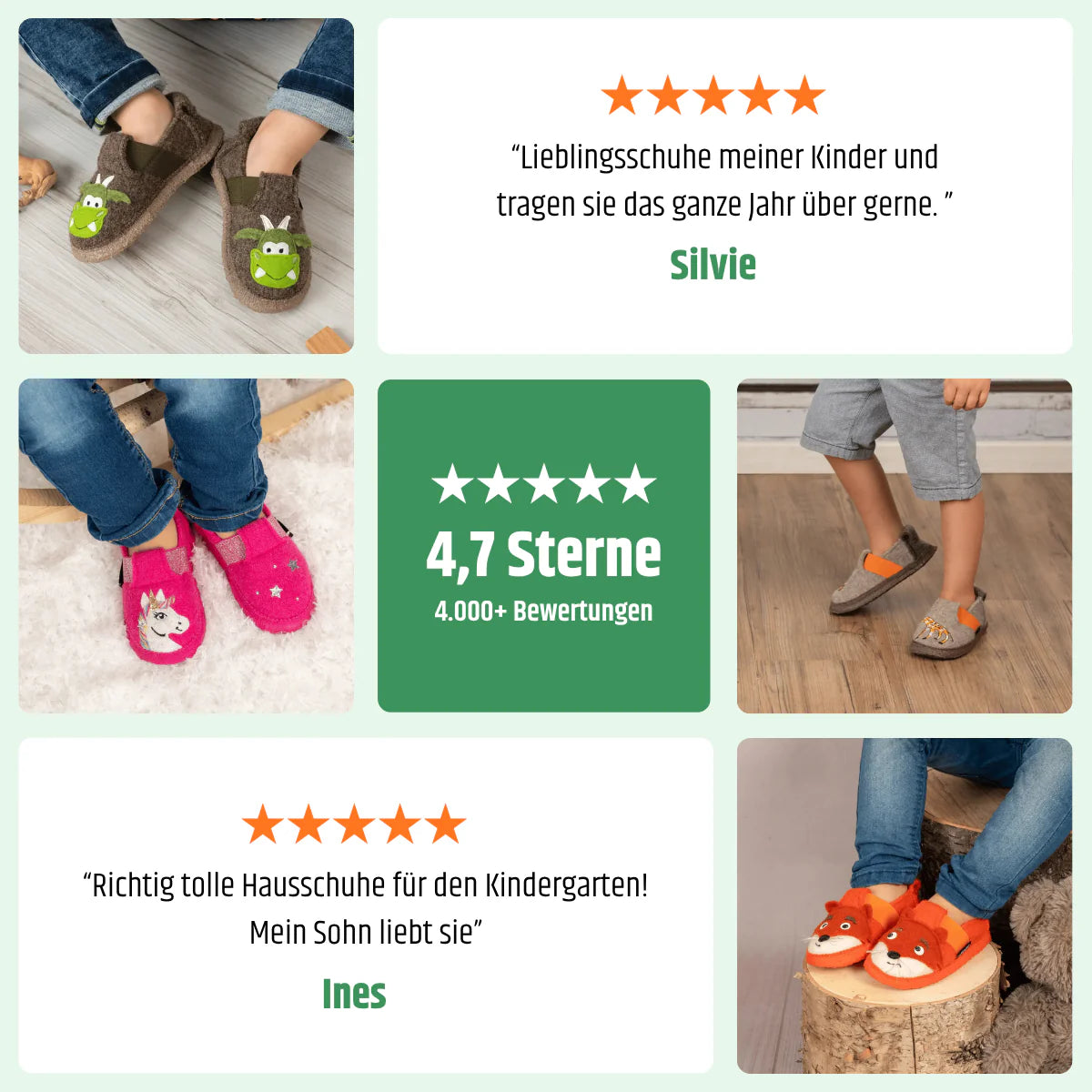 Hausschuhe. Wolle. Funny Croco. grau | Nanga