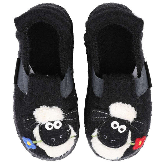 Hausschuhe für Kinder. Barfussschuhe. Wolle. Shaun das Schaf