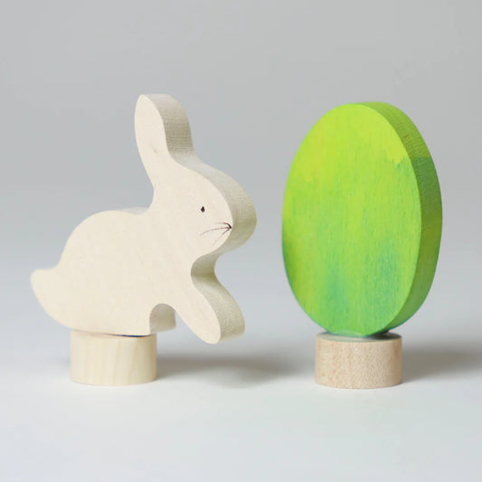 Osterdekoration von Grimm’s: Holzstecker Hase und Ei