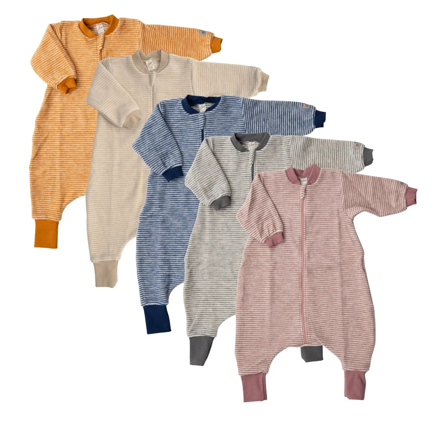 Kinderschlafsack mit Füßen in verschiedenen Farben