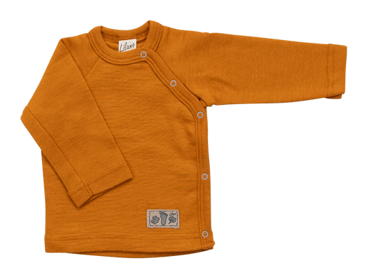 Wickeljacke. Wolle/Seide. curry | Lilano