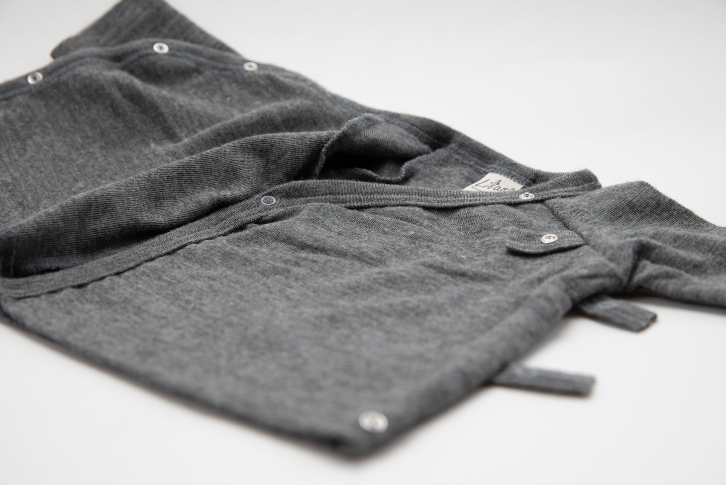 Wickeljacke. Wolle/Seide. grau | Lilano