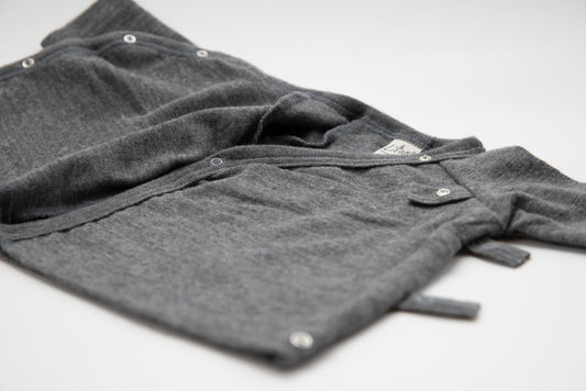 Wickeljacke. Wolle/Seide. grau | Lilano