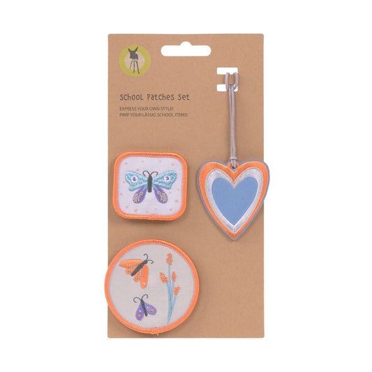 Patches und Anhänger, Schulranzen, Schmetterling
