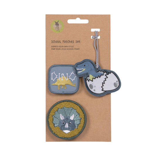 Patches und Anhänger, Schulranzen, Jurassic, Dino
