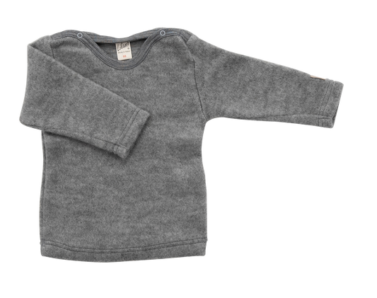 Pullover aus Wolle mit Druckknöpfen. grau | Lilano