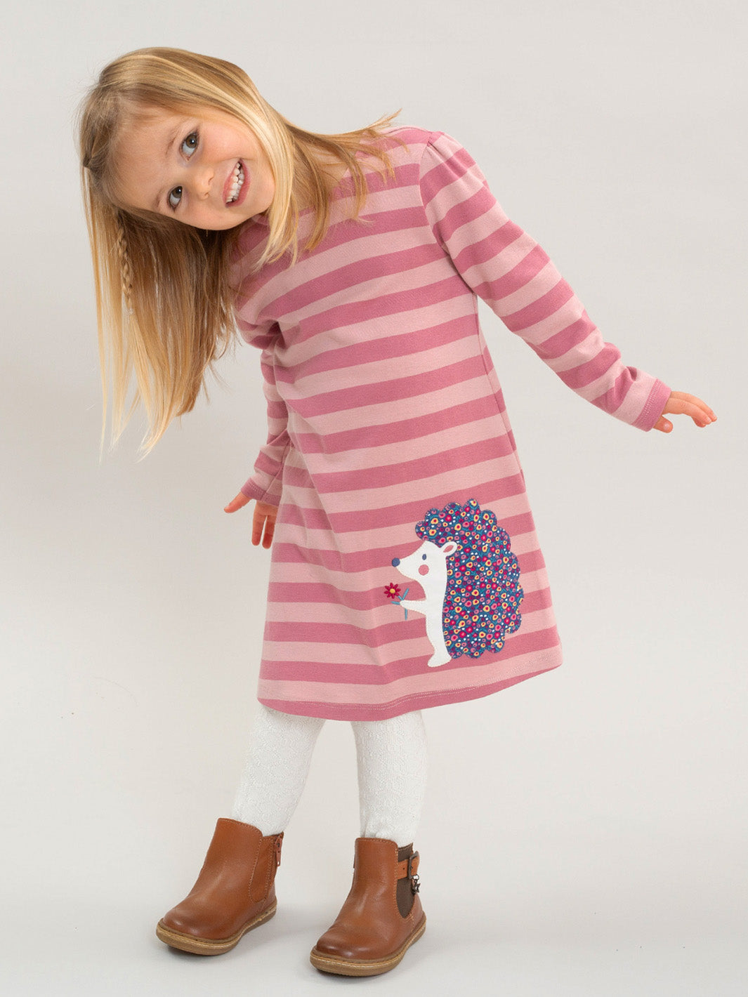 Kite Kinder A-Linien-Kleid „Cleverer Igel“ (Bio-Baumwolle)
