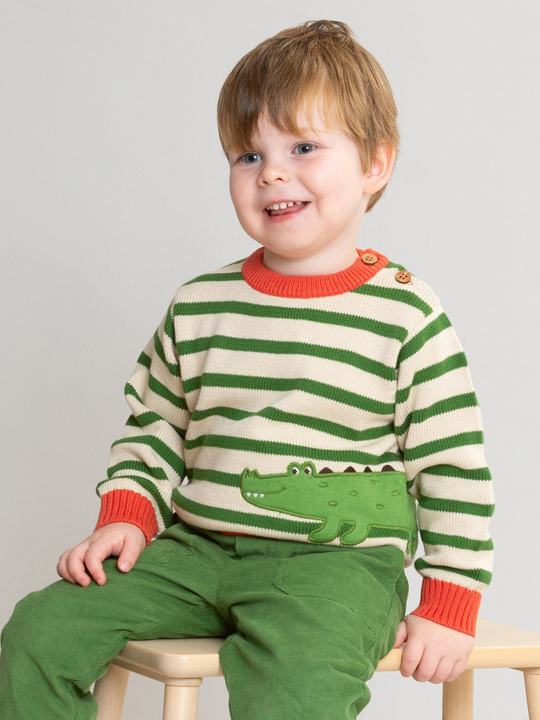 Kite Kinder-Strickpullover „Cleveres Kroko“ (Bio-Baumwolle)