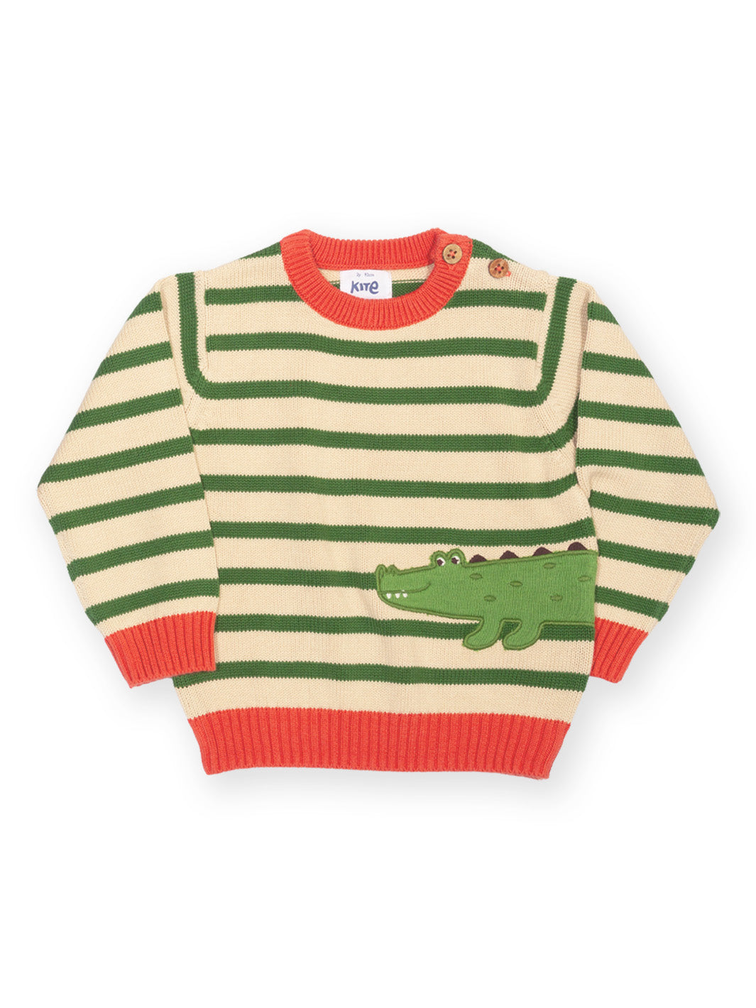 Kite Kinder-Strickpullover „Cleveres Kroko“ (Bio-Baumwolle)
