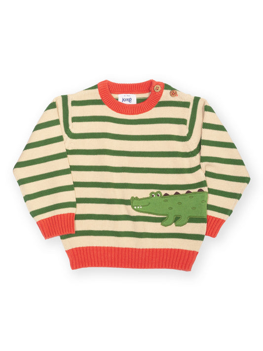 Kite Kinder-Strickpullover „Cleveres Kroko“ (Bio-Baumwolle)