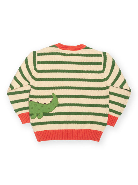 Kite Kinder-Strickpullover „Cleveres Kroko“ (Bio-Baumwolle)