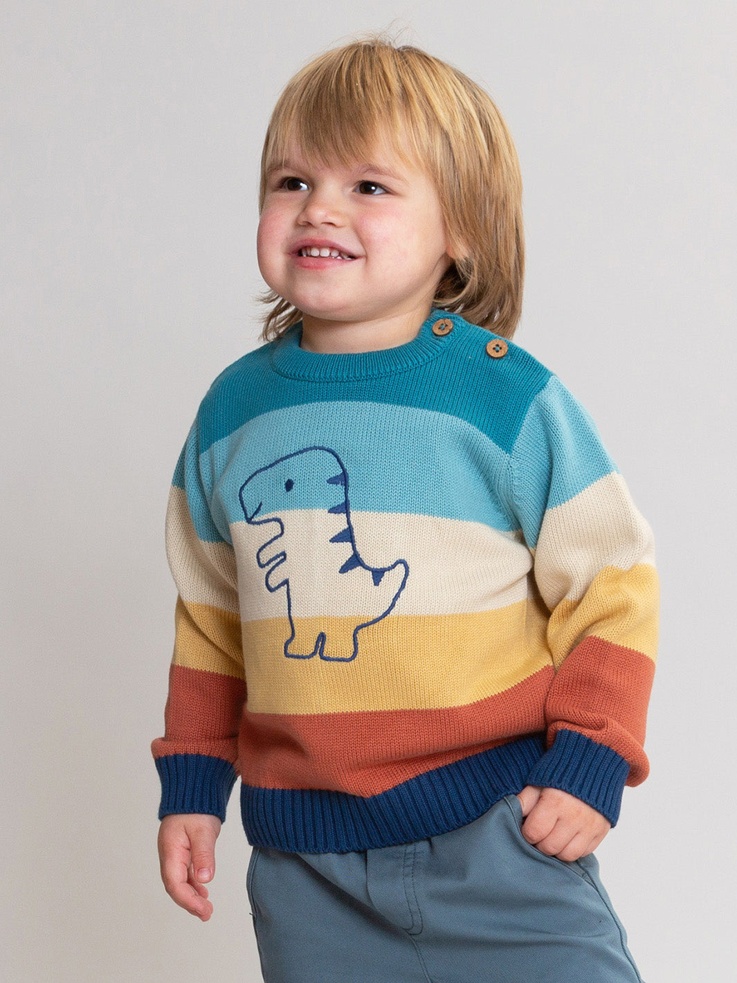 Kite Kinder-Strickpullover „Diddy Dino“ (Bio-Baumwolle)