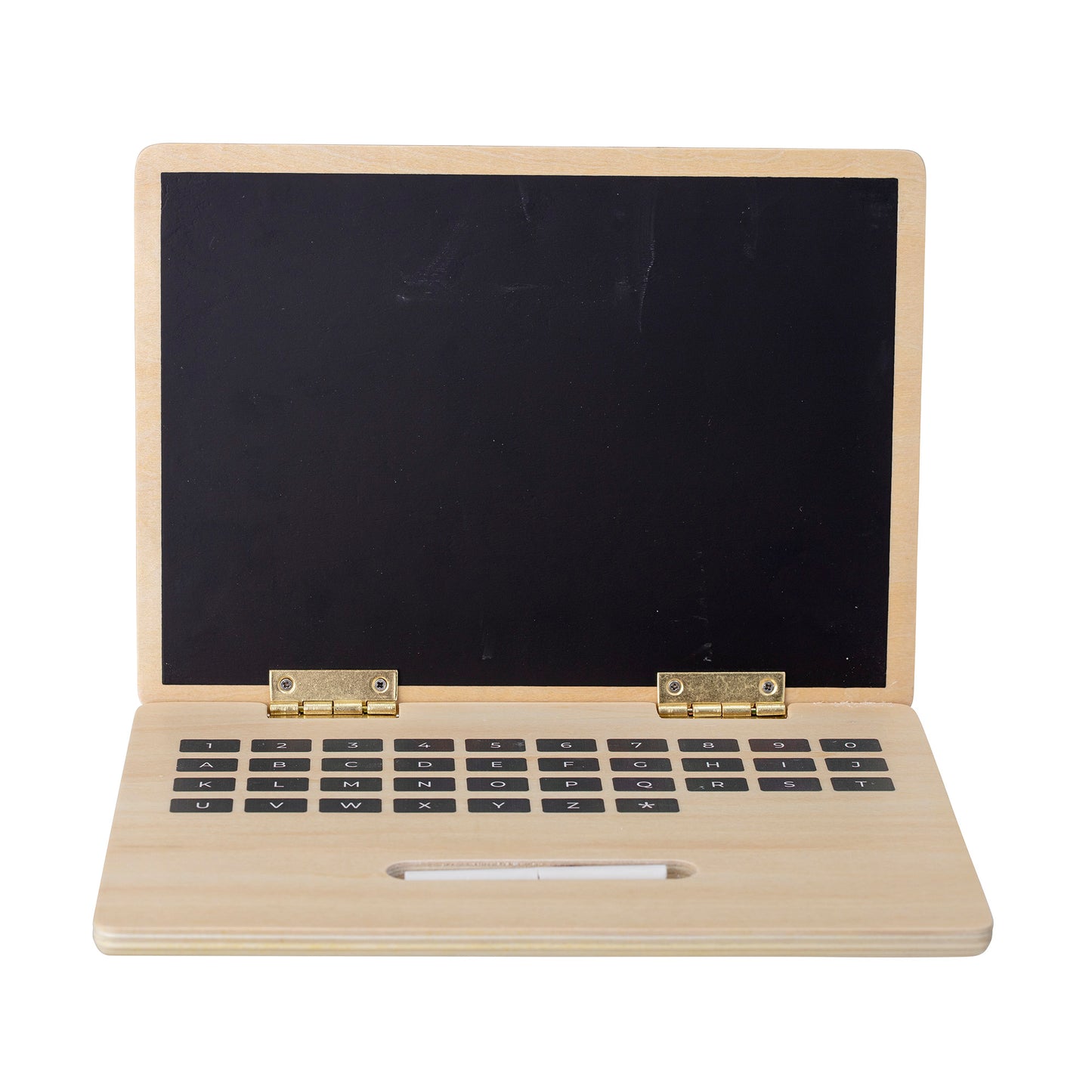Laptop, Computer mit Tastatur, Tafel mit Kreide, bloomingville