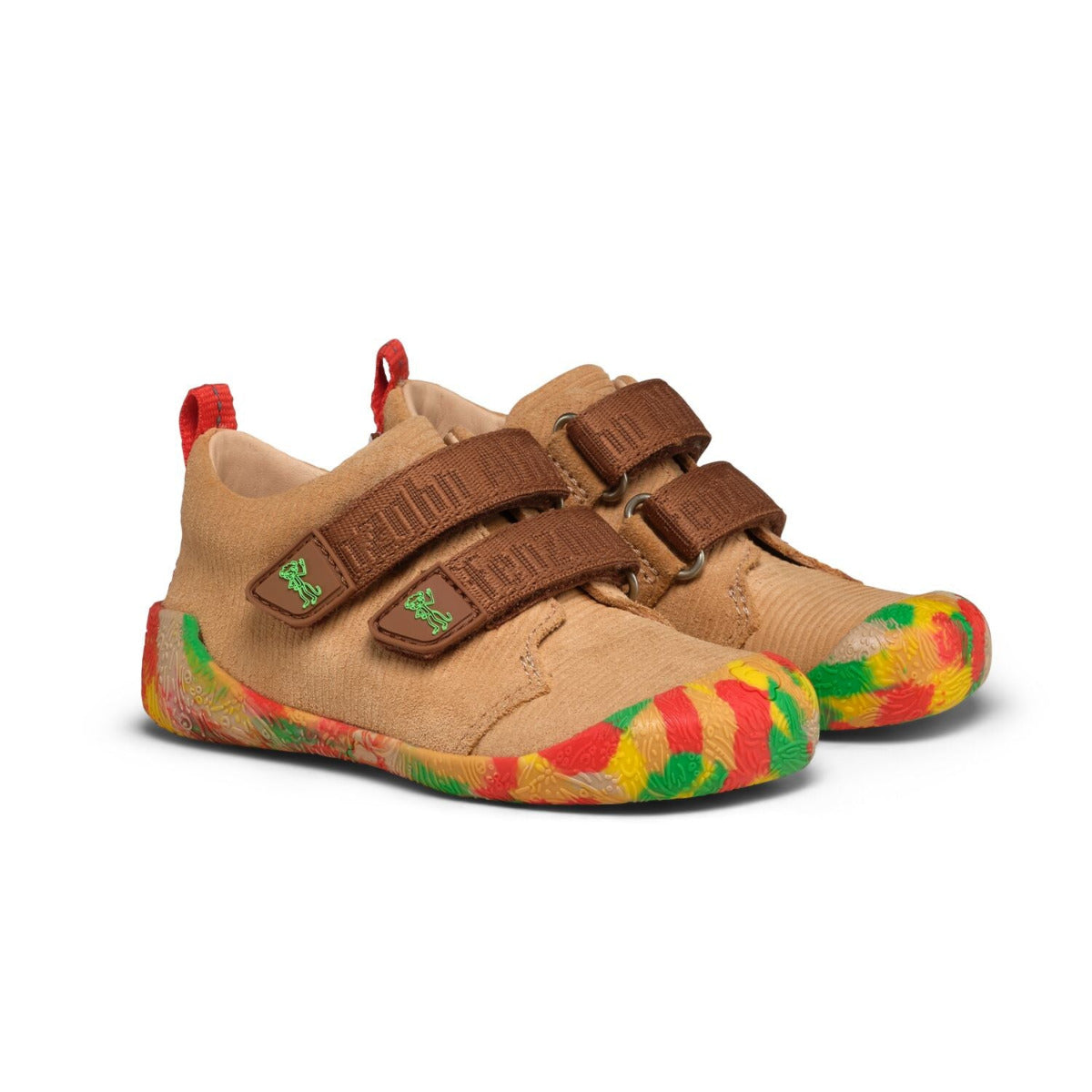 Affenzahn Lauflerner Walky Modell Affe – Brauner Leder-Barfußschuh für Kinder, Profilansichicht