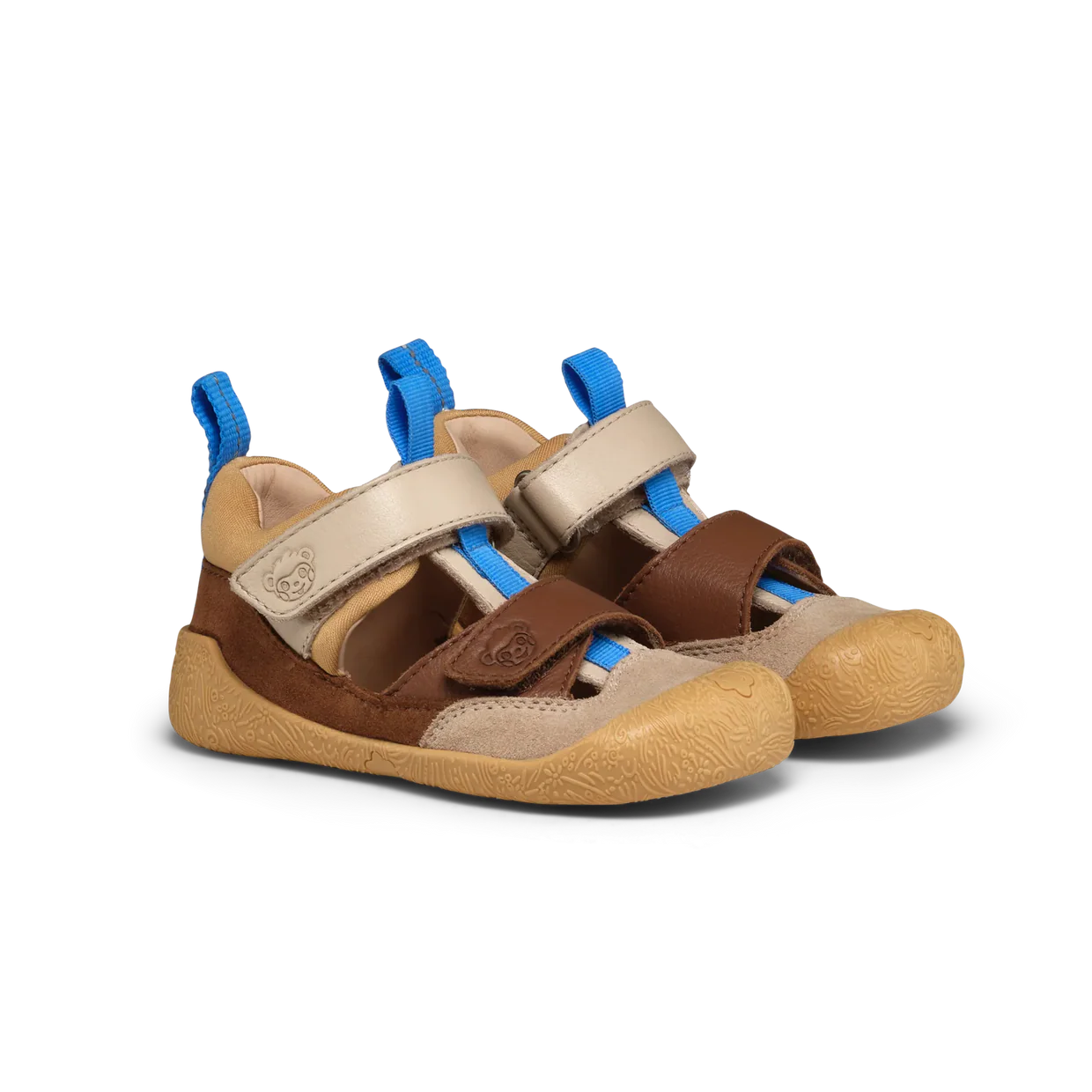 Die beige Affenzahn Freely Lauflerner Sandale, Profil