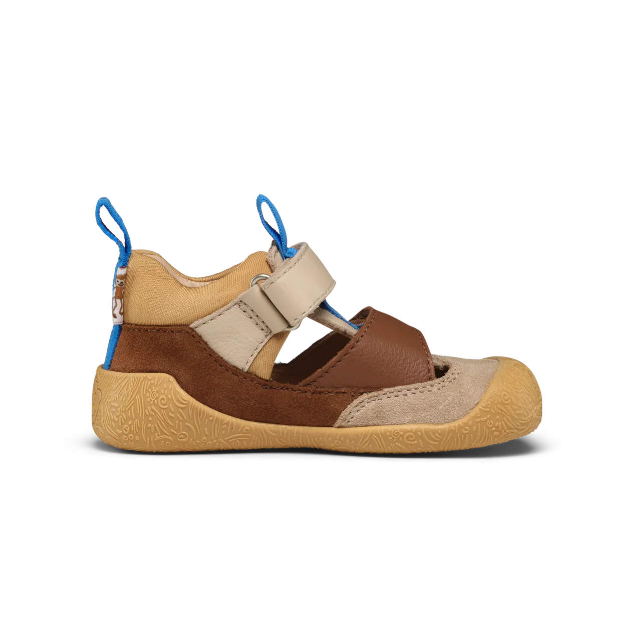 Die beige Affenzahn Freely Lauflerner Sandale, Ansicht innen