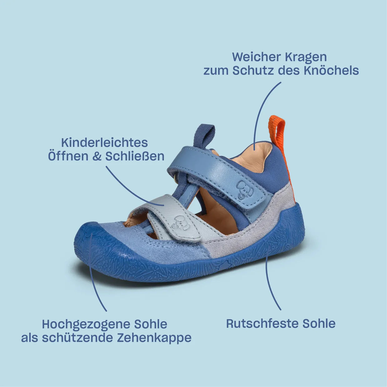 Affenzahn Lauflerner Sandale Freely - Elefant, Infographik 2