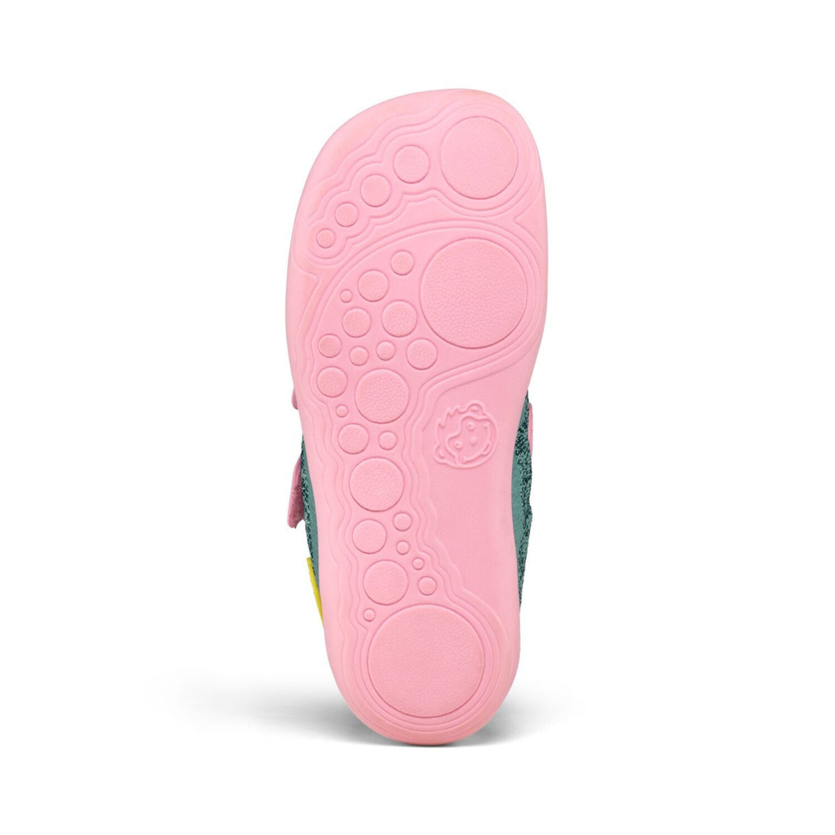 Affenzahn Barfuß-Sneaker für schmale Füße, Modell Chamäleon in türkis und rosa, Sohle