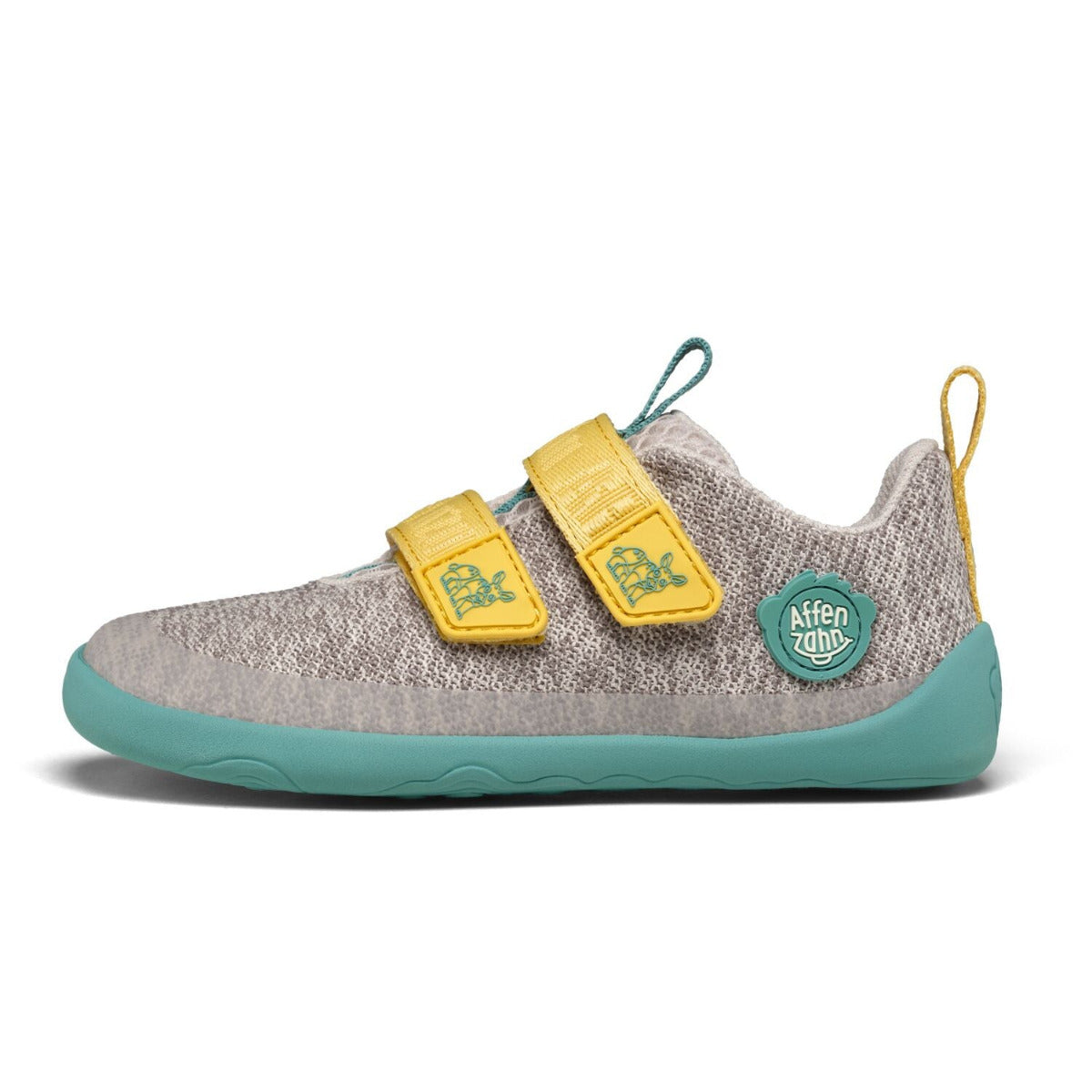 Affenzahn Halbschuh Knit Happy – Atmungsaktiver Barfußschuh für Kinder Modell Nashorn – Seitenansicht