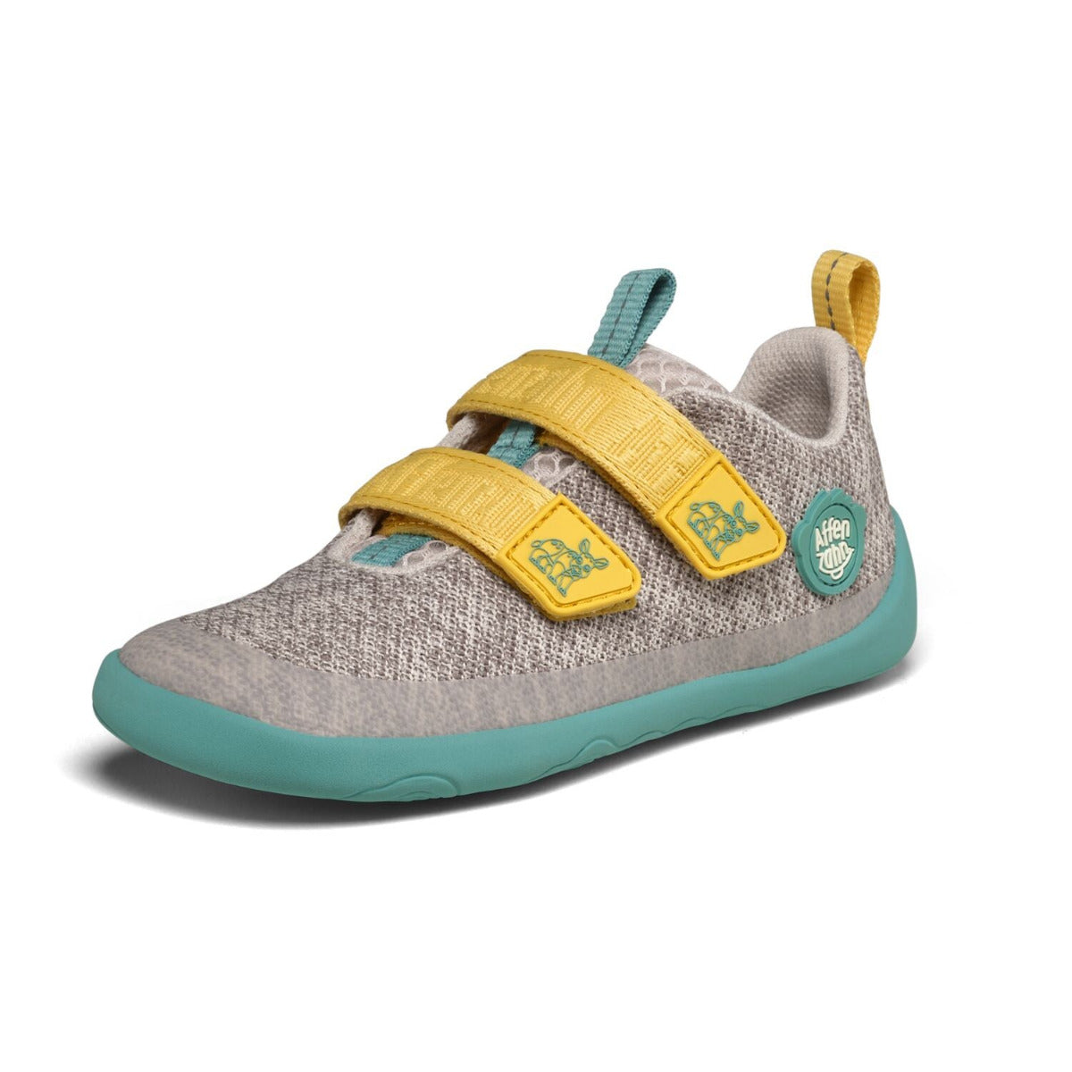 Affenzahn Halbschuh Knit Happy – Atmungsaktiver Barfußschuh für Kinder Modell Nashorn – Seitenansicht