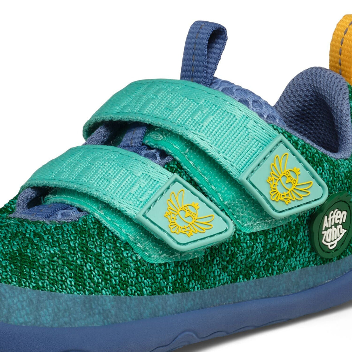 Affenzahn Barfuss-Sneaker Happy Knit, Modell Paradiesvogel, Nahaufnahme