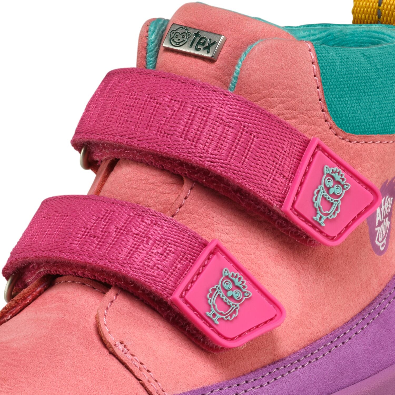 affenzahn-leder-friendy-barfussschuh-herbst-eule-nahaufnahme