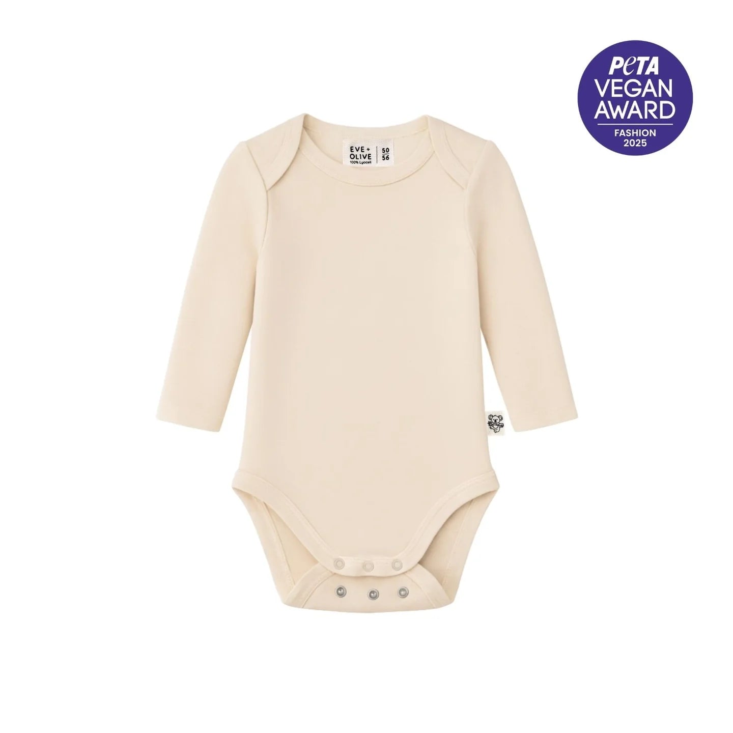 Baby Body Langarm | cute beige
