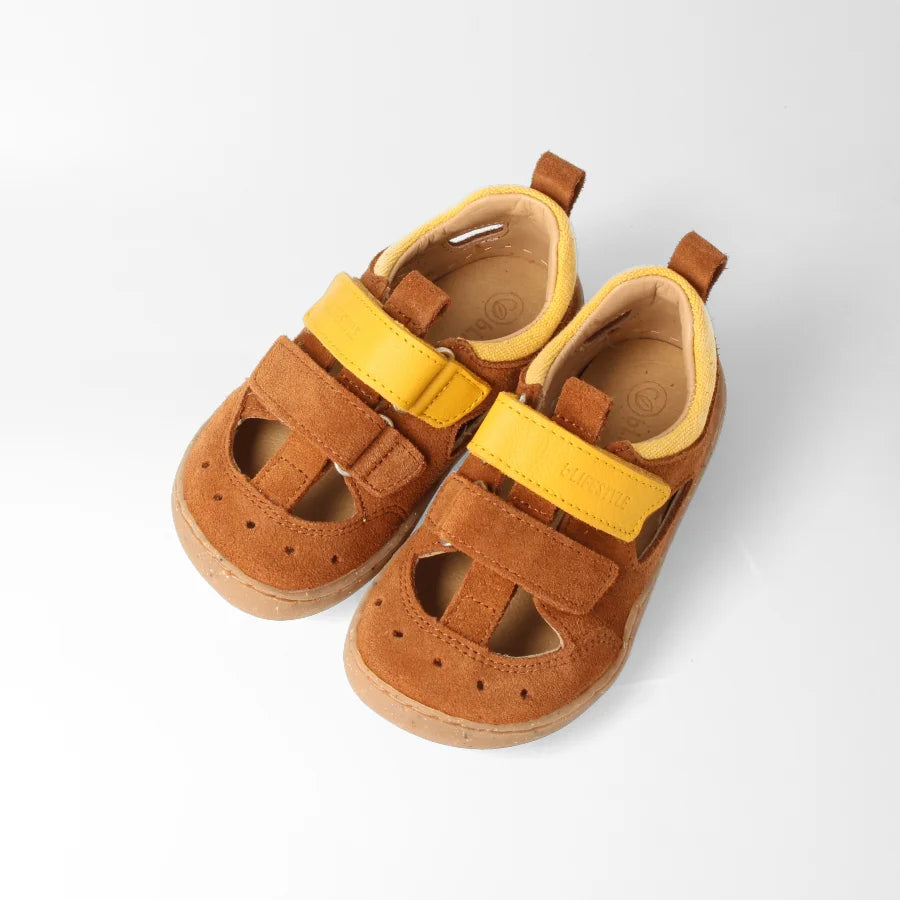 bLIFESTYLE Barfußschuh kammmolchSTYLE in Haselnuss braun, Ansicht von oben