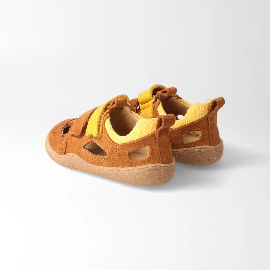 bLIFESTYLE Barfußschuh kammmolchSTYLE in Haselnuss braun, Fersenansicht