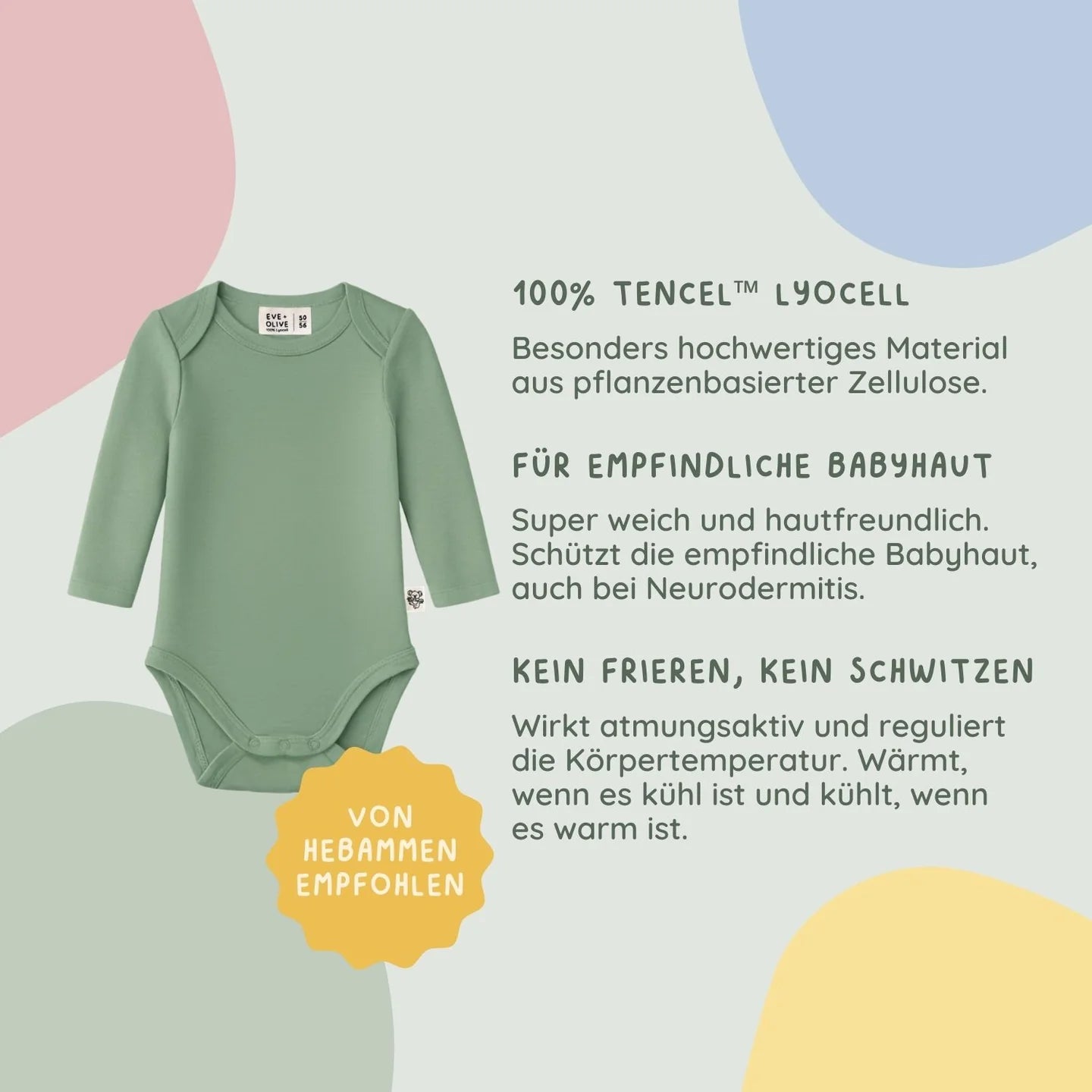 Baby Body Langarm | cute beige