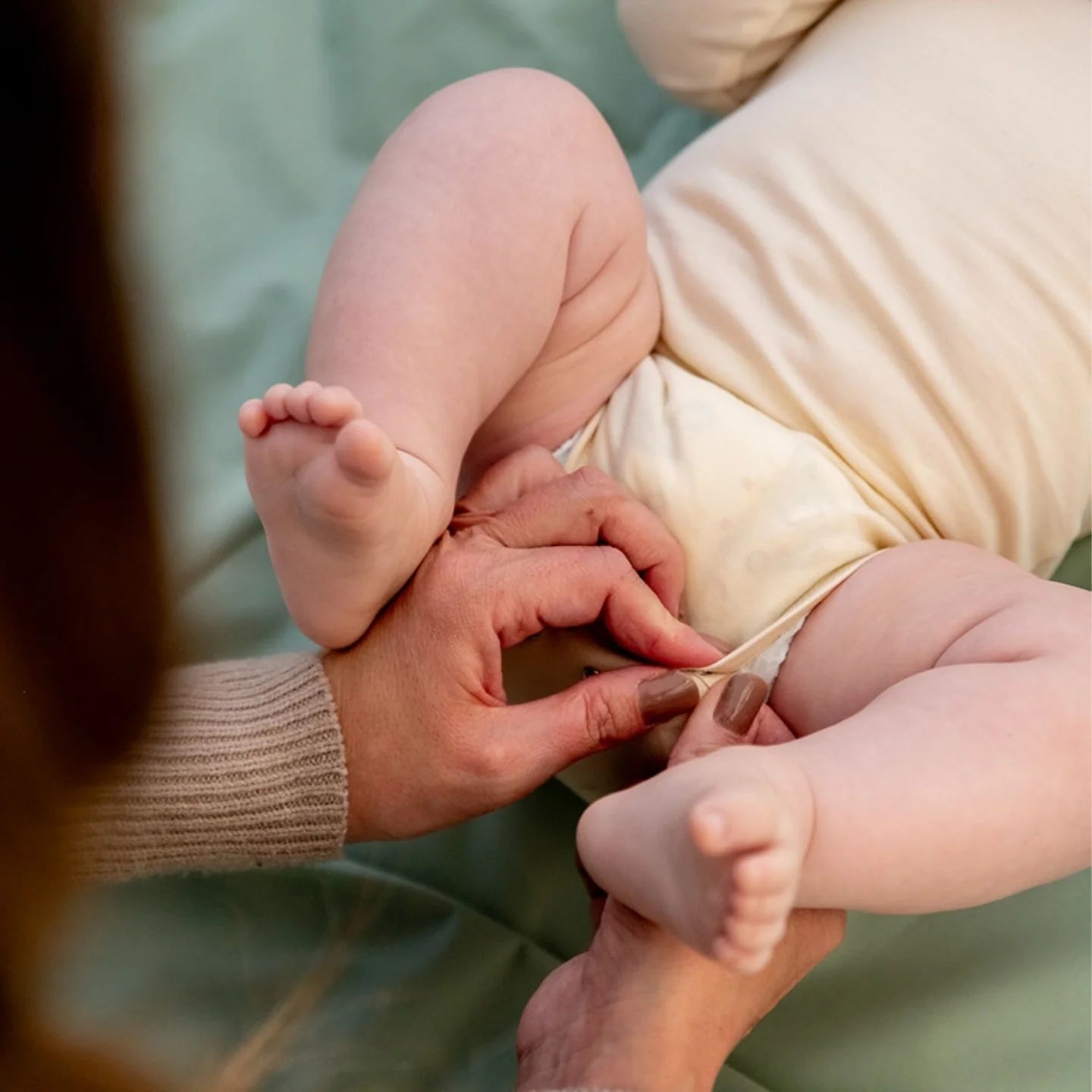 Baby Body Langarm | cute beige