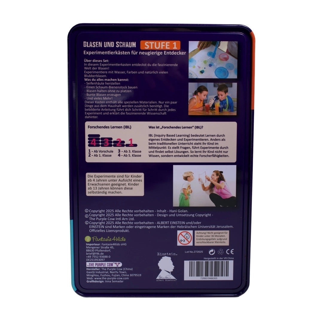 Einstein Experimentierkasten - Blasen und Schaum | Fantasie4Kids